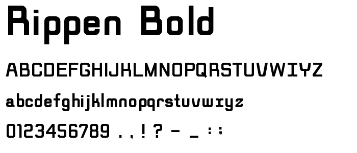 Rippen Bold font